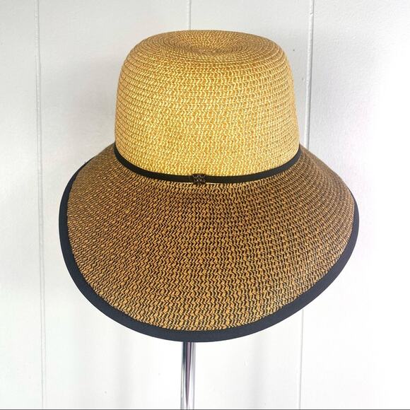 BCBGMaxAzria Brown/Black Woven Sun Hat main image 7